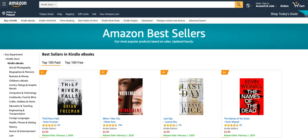 Podcast Idea - Amazon Best Sellers Ebooks