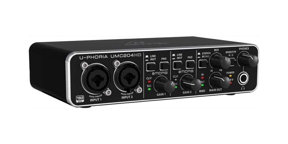 Behringer U-Phoria UMC204HD audio interface under $200